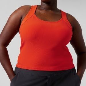 NWOT Athleta Horizon Tank Ribbed Athletic in Flame Orange Size 2X
